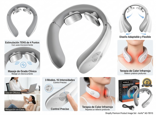 Aorlis™ Cervical Pro | Masajeador Cervical Eléctrico con Calor